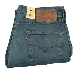 Levi's 501 Mens Jeans 34x36 (actial 34x33) Button Fly Blue‎ Denim Straight Leg